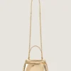 Antigona Vanity Bag in Mirror Effect Leather with Chain