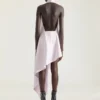 Asymmetric Halterneck Dress in Leather