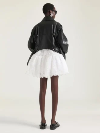 Back-To-Front Biker Jacket in Leather