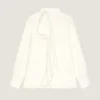 Blouse in Silk with Bow Detail