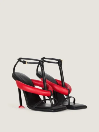 Boudoir Bicolor Heeled Thongs in Nappa Leather