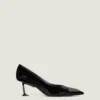Boudoir Fold Pumps in Patent Leather