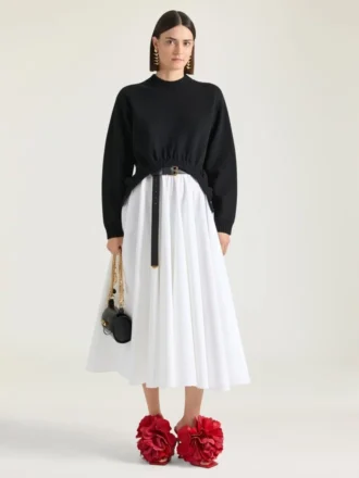 Boudoir Heeled Mules in Leather with Rose Petals