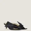 Boudoir Heeled Mules in Nappa Leather with Bow