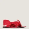 Boudoir Thongs in Nappa Leather with Bow