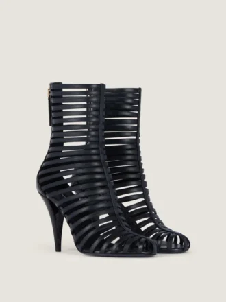 Cage Ankle Boots in Leather
