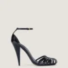 Cage Heeled Sandals in Patent Leather