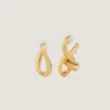 Chain Link Asymmetric Earrings in Metal