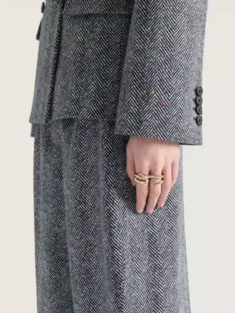 Chain Link Double Fingers in Metal