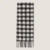 Checked Scarf in Alpaca Wool
