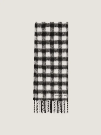 Checked Scarf in Alpaca Wool