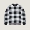 Checked Sweater in Wool Embroidered Givenchy Paris