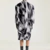Coat in Wool Jacquard with Animal Print