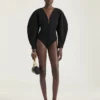 Cocoon Bodysuit in Engineered Knit