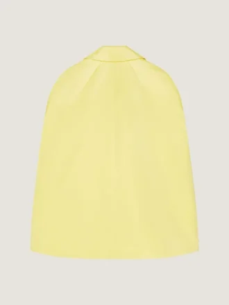 Cocoon Coat in Satin with Cape