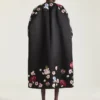 Cocoon Coat in Satin with Embroideries