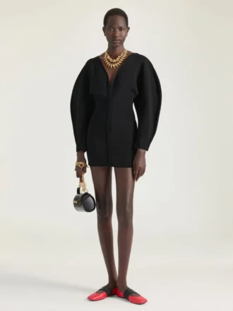 Cocoon Mini Dress in Engineered Knit