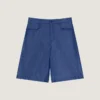 Couture Seam Bermuda Shorts in Denim with Givenchy Stamp