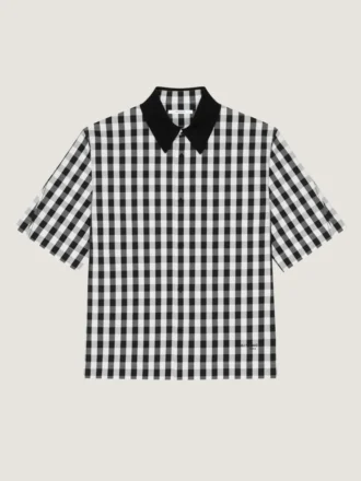 Couture Seam Gingham Shirt in Cotton