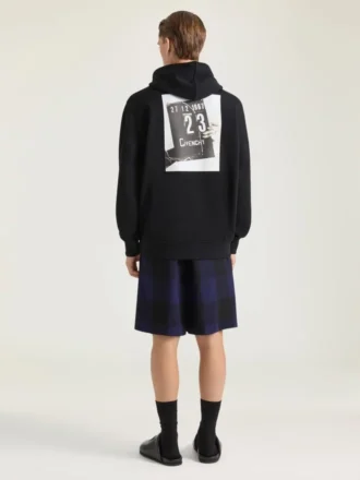 Couture Seam Hoodie in Fleece with Clapperboard Print