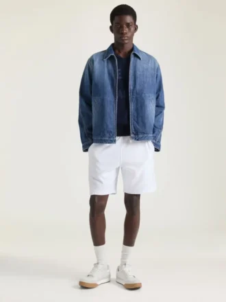 Couture Seam Jacket in Dark Blue Denim