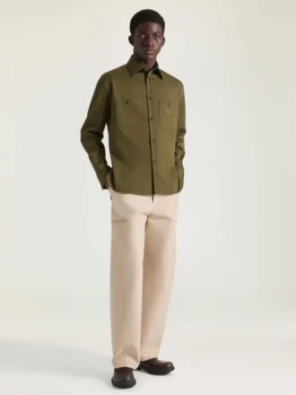 Couture Seam Overshirt in Cotton Givenchy Paris Patch