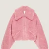 Cropped Blouson in Shearling Effect