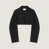 Cropped Cocoon Jacket in Wool and Mohair