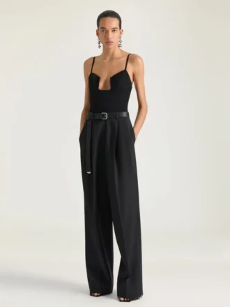 Cutaway Bodysuit in Engineered Knit