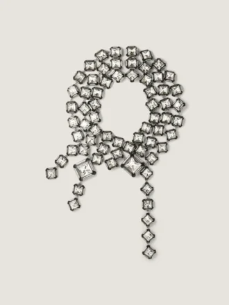 Deconstructed Crystals Multi-Row Necklace in Crystals