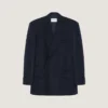 Deconstructed Peaked Lapel Jacket in Wool