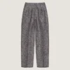 Double Pleat Pants in Herringbone Mixed Wool