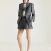Double Pleat Shorts in Wool