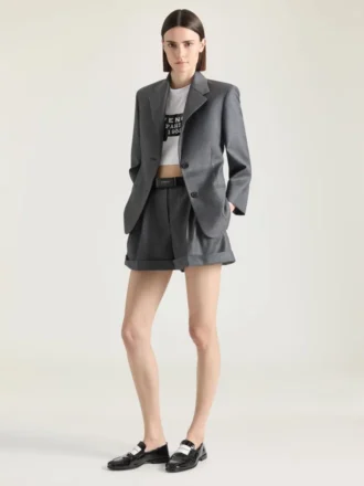 Double Pleat Shorts in Wool