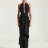 Draped Dress in Wool