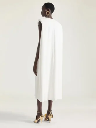 Dress in Crepe Cady with Cape