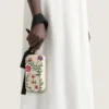 Evening Clutch with Floral Embroideries and Bow