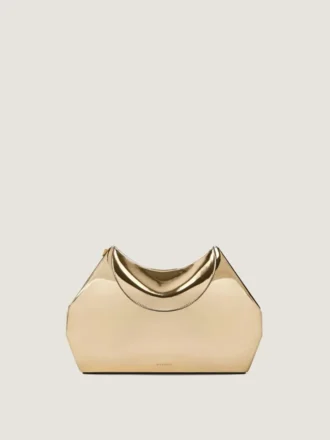 Facet Clutch in Mirror Effect Leather
