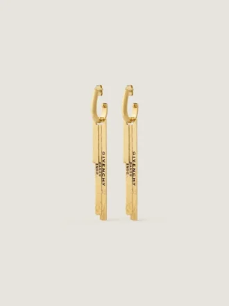 Givenchy Tape Earrings in Metal and Enamel