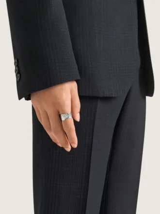 Givenchy Tape Ring in Metal and Enamel