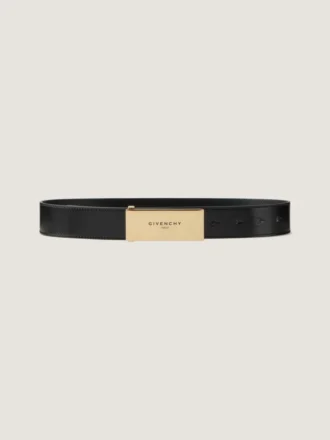 Label Belt in Box Leather