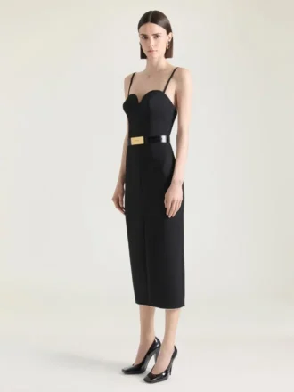 Label Belt in Box Leather