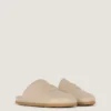 Label Flat Mules in Nappa Leather