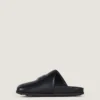 Label Flat Mules in Nappa Leather