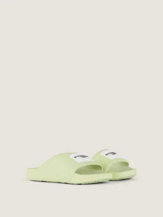 Label Flat Mules in Rubber