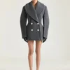 Cocoon Peacoat in Wool