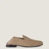 Label Loafers in Suede