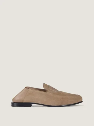 Label Loafers in Suede