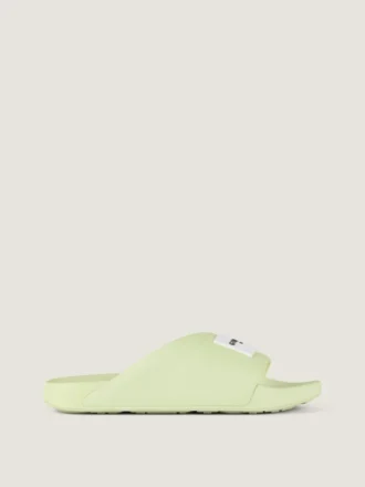 Label Slide Mules in Rubber