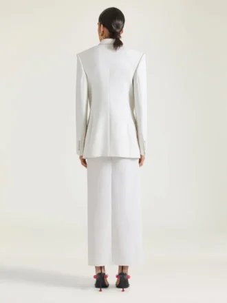 Double-Breasted Jacket in Wool and Mohair